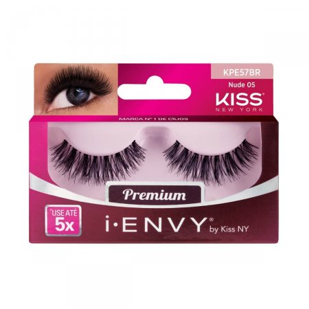 Cílios Postiços Kiss NY I-Envy Nude 05 com 1 par