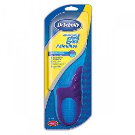 Palmilhas Femininas Massaging Gel Dr. Scholl's Total Conforto com 1 par