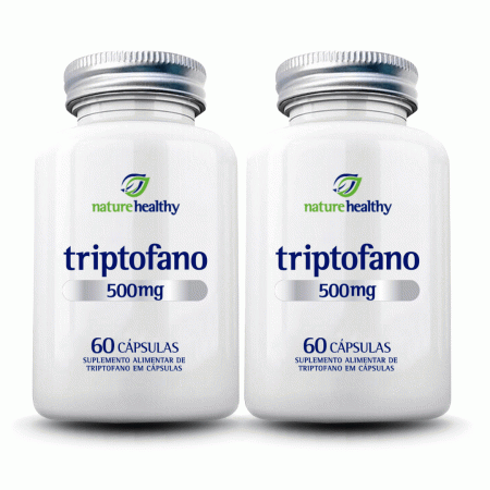 Kit 2 Triptofano 500mg com 60 cápsulas Nature Healthy