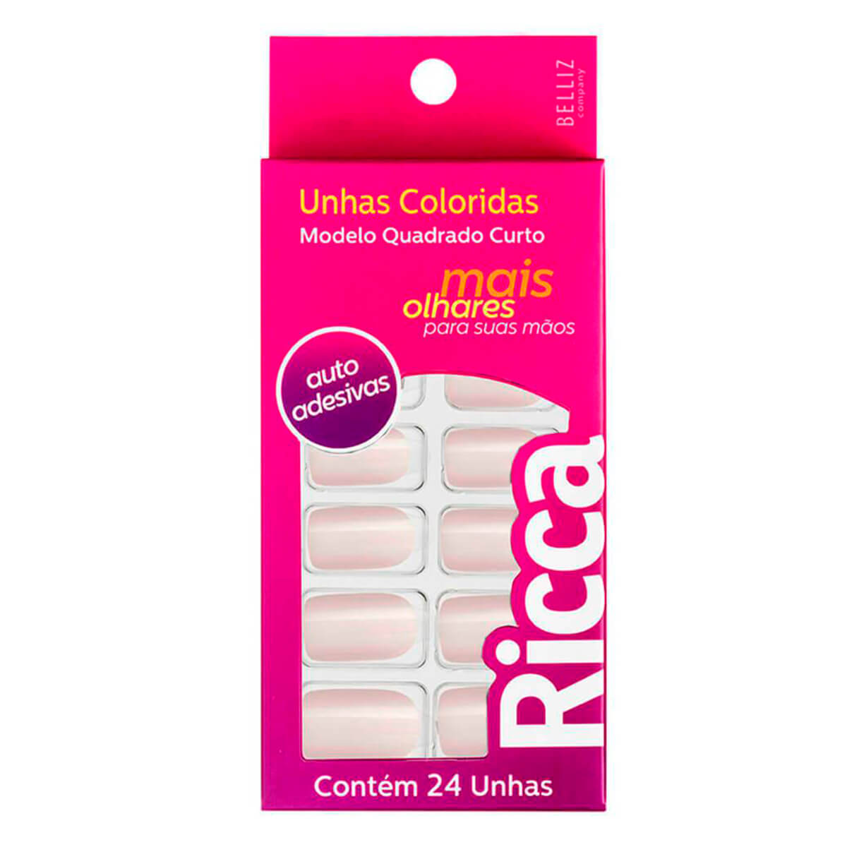 Unhas Ricca Autoadesivas Renda