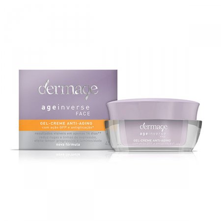 Gel Creme Anti-Idade Dermage Age Inverse Peles Maduras com 45g