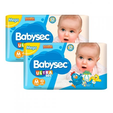 Fralda Babysec Ultrasec M 80 Unidades