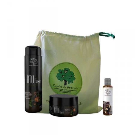Kit Shampoo de Andiroba Bio Fase 300 ml + mascara de Amdiroba Bio Fase 300 g + sérum de Murumuru 60 ml
