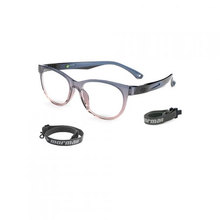 Óculos de grau mormaii jump infantil azul degradê rosa translucido