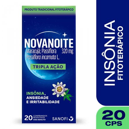 Novanoite Passiflora 320mg Tripla Ação com 20 Comprimidos