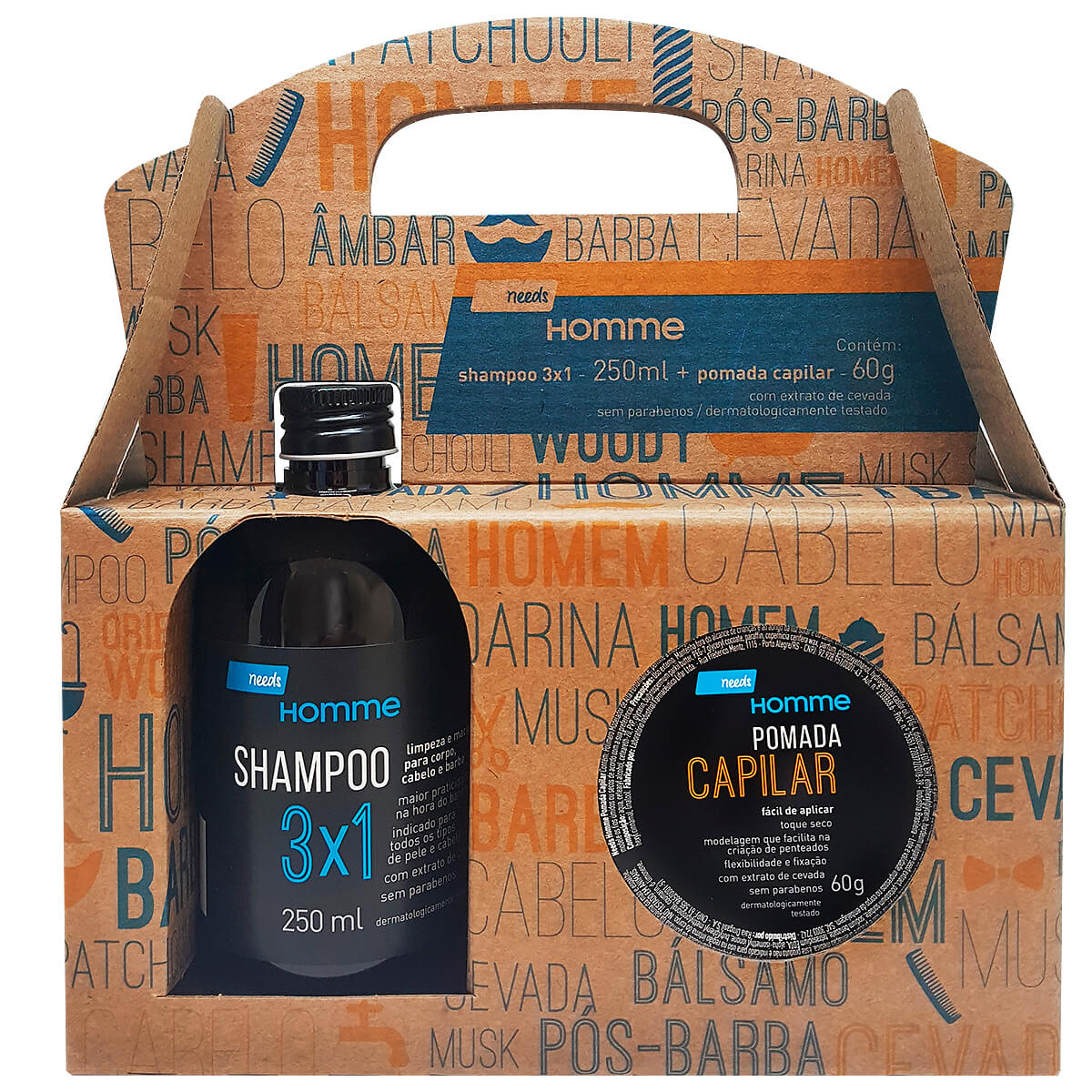 Kit Shampoo e Pomada Capilar Needs Homme