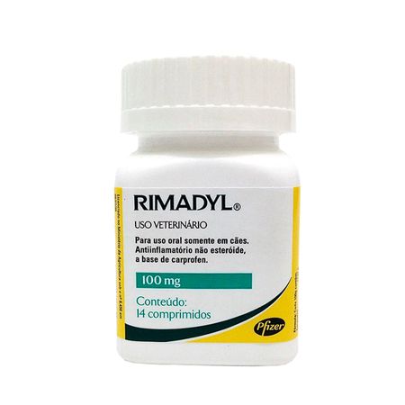 Rimadyl 100mg Zoetis 14 comp mastigáveis Antinflamatório Cães