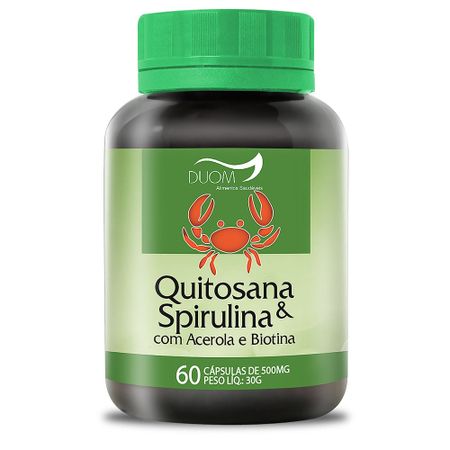 Quitosana com Spirulina 60 Cápsulas