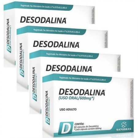 Kit 4 Desodalina 600mg 60 Cápsulas Sanibrás