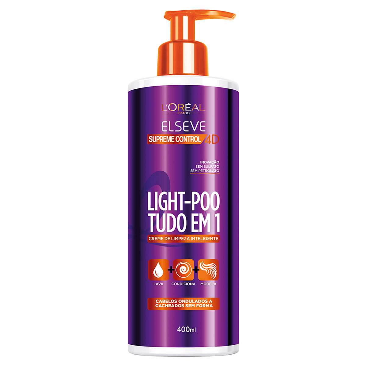 Creme de Limpeza Light-Poo Tudo Em 1 Supreme Control
