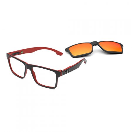 Óculos de grau mormaii swap ng preto parede vermelho fosco