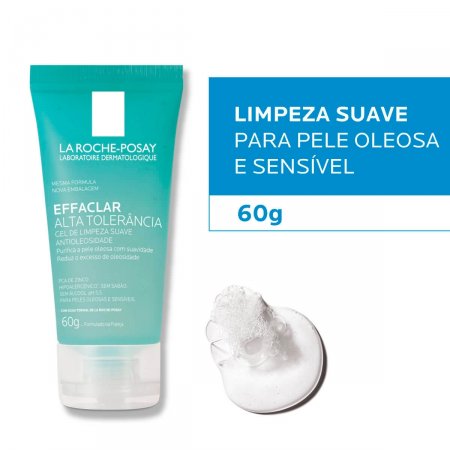Gel de Limpeza Facial Effaclar Alta Tolerância La Roche-Posay com 60g