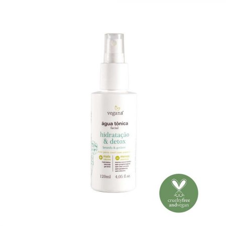 Água Tonica Facial Hidratacao e Detox Vegana 120ml WNF