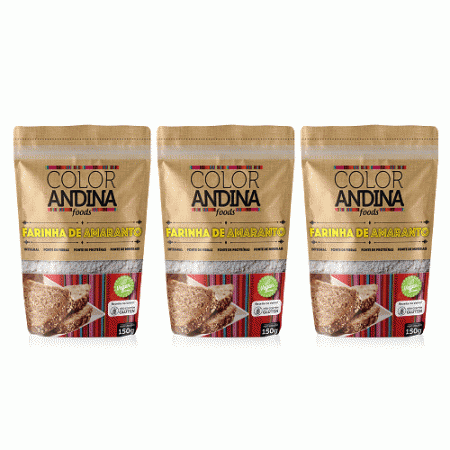 Farinha de Amaranto Color Andina 150g-3 pacotes