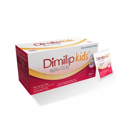 Dimilip Kids Pó para Solução Oral Sabor Morango com 30 sachês