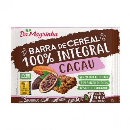 Barra Integral Da Magrinha Cacau 45g x 3