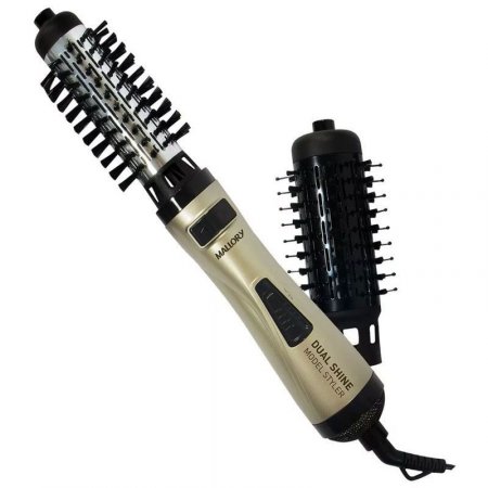 Escova Rotativa Mallory Shine Model Styler Dourada