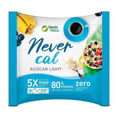 Açúcar Light Never Cal 500g Stevia Natus