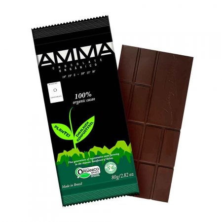 Chocolate Orgânico 100% Cacau AMMA 80g