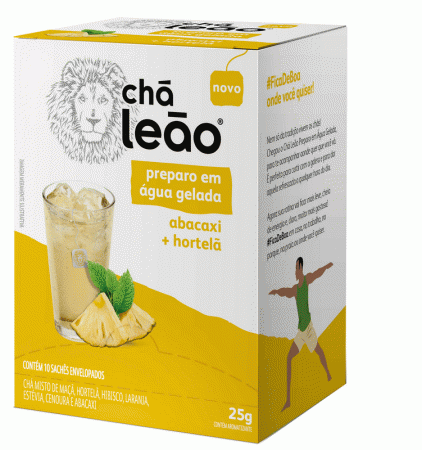 Chá Leão Água Gelada - Abacaxi E Hortelã 10 Sachês