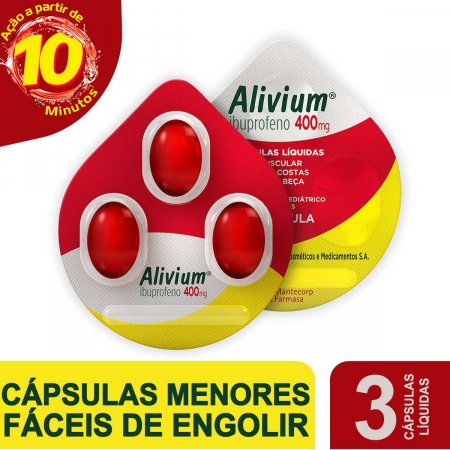 Alivium 400mg com 3 cápsulas