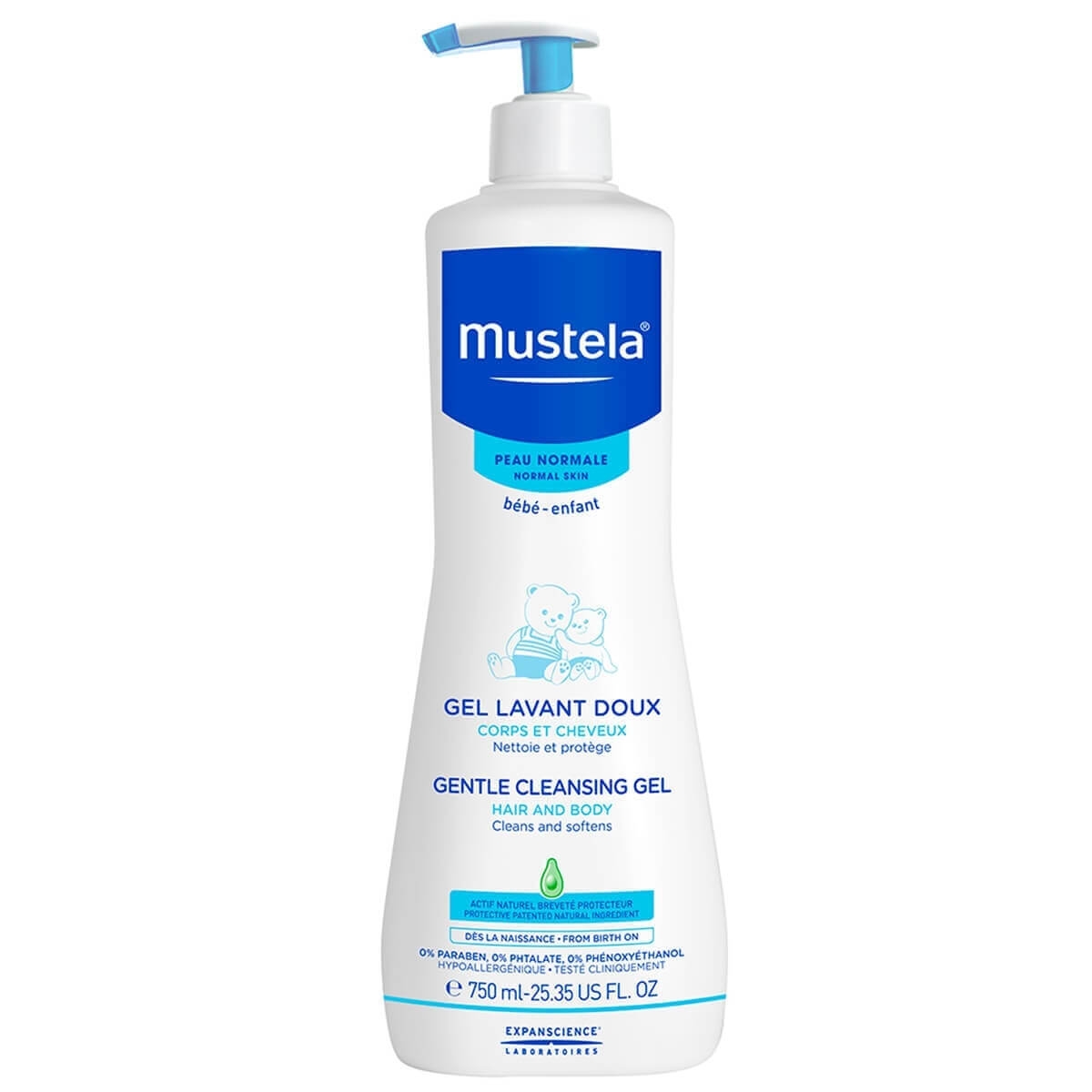 Gel de Banho Mustela Bebê Suave Corpo e Cabelo 750ml