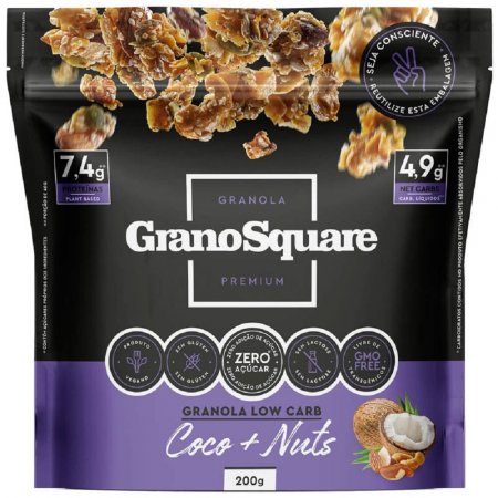 Granola Low Carb 200 g Grano Square