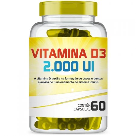 Vitamina D3 2000UI 60 Cápsulas Us Sport Nutrition