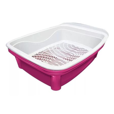 Banheira Classic Plus para Gatos - Furacão Pet Banheira Classic Plus Rosa para Gatos - Furacão Pet