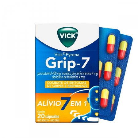 Vick Pyrena Grip 7 com 20 Cápsulas