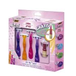 Kit Aparelho de Depilar Bic Soleil com 4 Unidades + 1 Batom Niina Secrets