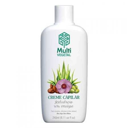 Creme Capilar sem enxágue Oliva e Argan Multi Vegetal 240ml