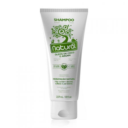 Shampoo com Óleos de Coco e Argan da Orgânico Natural de 237 ml