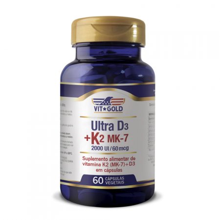 Vitamina K2 60mcg + D3 2000ui Vitgold 60 caps