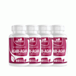 Agar Agar 4unidades 500mg Natural C/60 Capsulas cada - Linduras