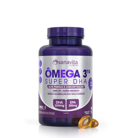 Omega 3TG Super DHA Frasco. 90 cápsulas