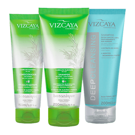 Kit Shampoo e Condicionador Cabelos Oleosos Vizcaya Cabelos Oleosos