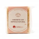 Sabonete Esfoliante Natural com Esponja Natural 100g   Cativa Natureza