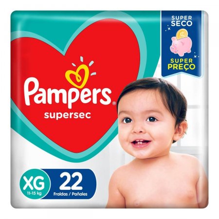 Fralda Pampers SuperSec Tamanho XG com 22 unidades