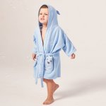 Roupão Bordado com Capuz Urso Azul Baby Joy