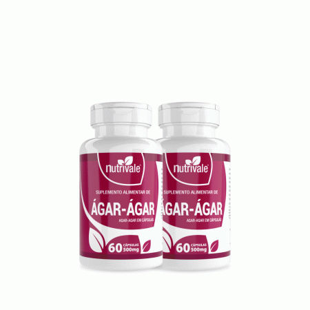 Agar Agar 2 Unidades 500mg Original C/60 Caps - Linduras