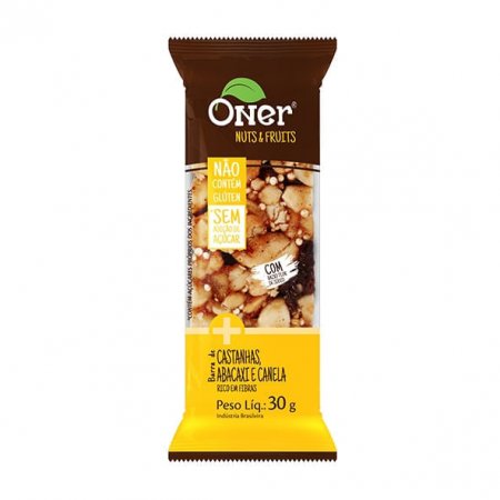 Barra de Castanhas, Abacaxi e Canela Oner 30g
