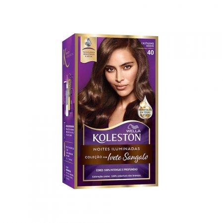 Tinta de Cabelo Koleston Castanho Médio 40 Coleção Noites Iluminadas por Ivete Sangalo