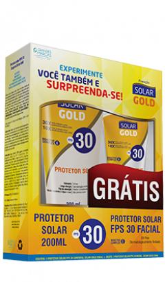 Kit Protetor Solar Facial Gold 30 Fps 200ml + Protetor Facial Grátis 50ml