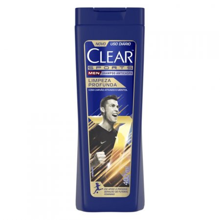 Shampoo Clear Men Sports Anticaspa Limpeza Profunda com 400ml