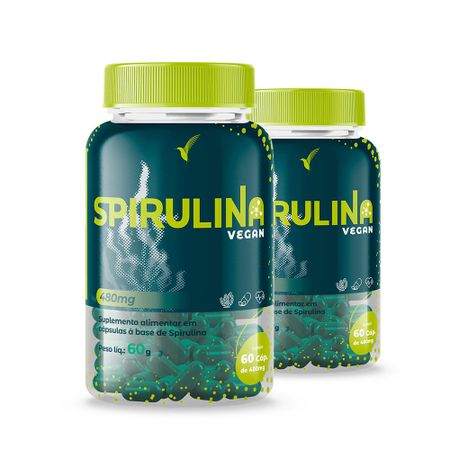 Kit Spirulina - 60 dias - 120 cápsulas + E-book