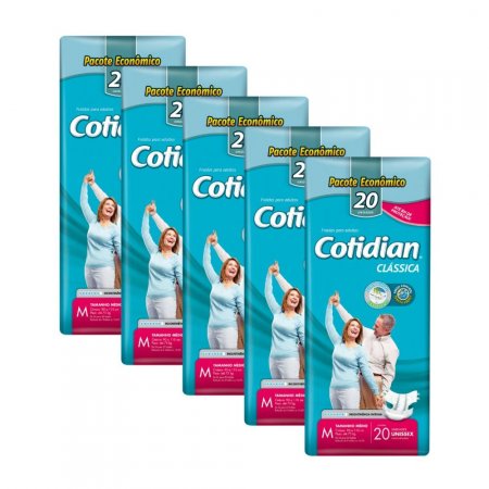 Fralda Cotidian Clássica M 100 Unidades