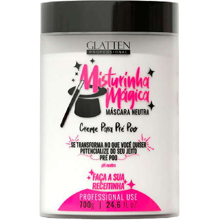 Glatten Professional Misturinha Mágica - Máscara Neutra Creme Pré Poo 700g
