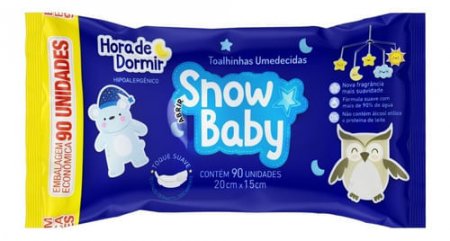 Snow Baby Hora De Dormir Toalha Umedecida C/90