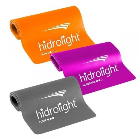 Kit Faixa Elástica Hidrolight para Exercícios Físicos 3 Peças